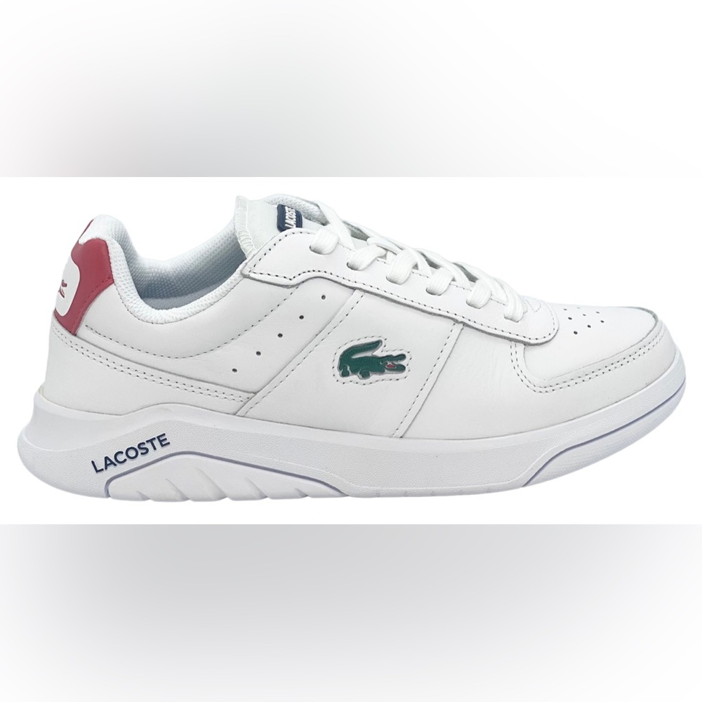 Lacoste Mens Game Advance Leather Shoes - White - 7-41SMA0058407